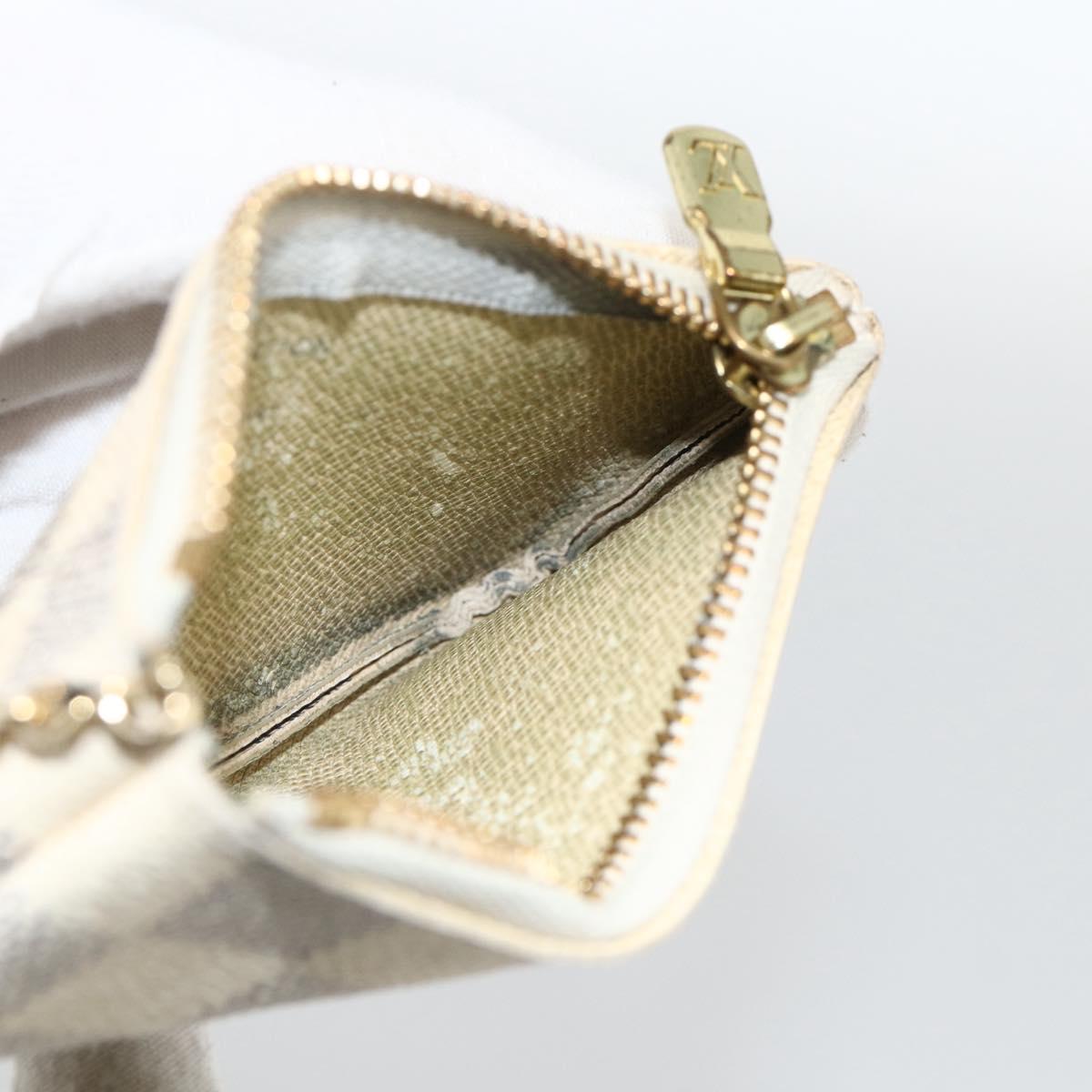 LOUIS VUITTON Damier Azur Pochette Cles Coin Purse N62659 LV Auth hk3686