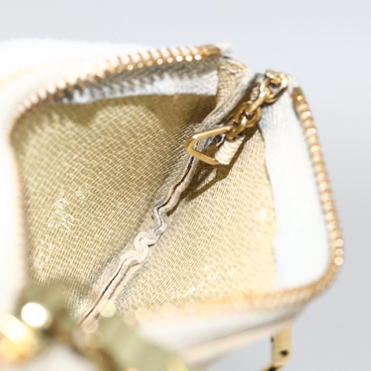 LOUIS VUITTON Damier Azur Pochette Cles Coin Purse N62659 LV Auth hk3686
