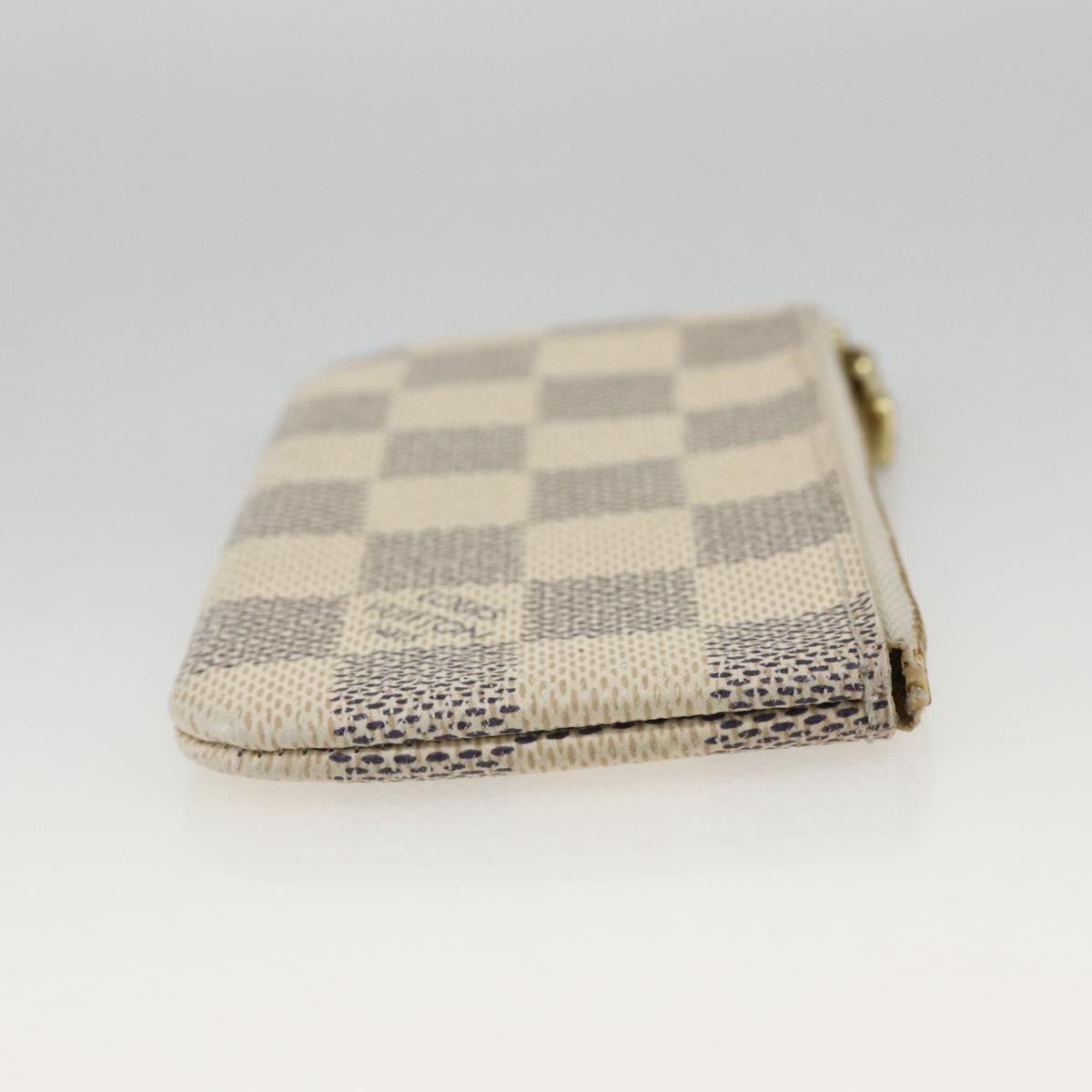 LOUIS VUITTON Damier Azur Pochette Cles Coin Purse N62659 LV Auth hk3686