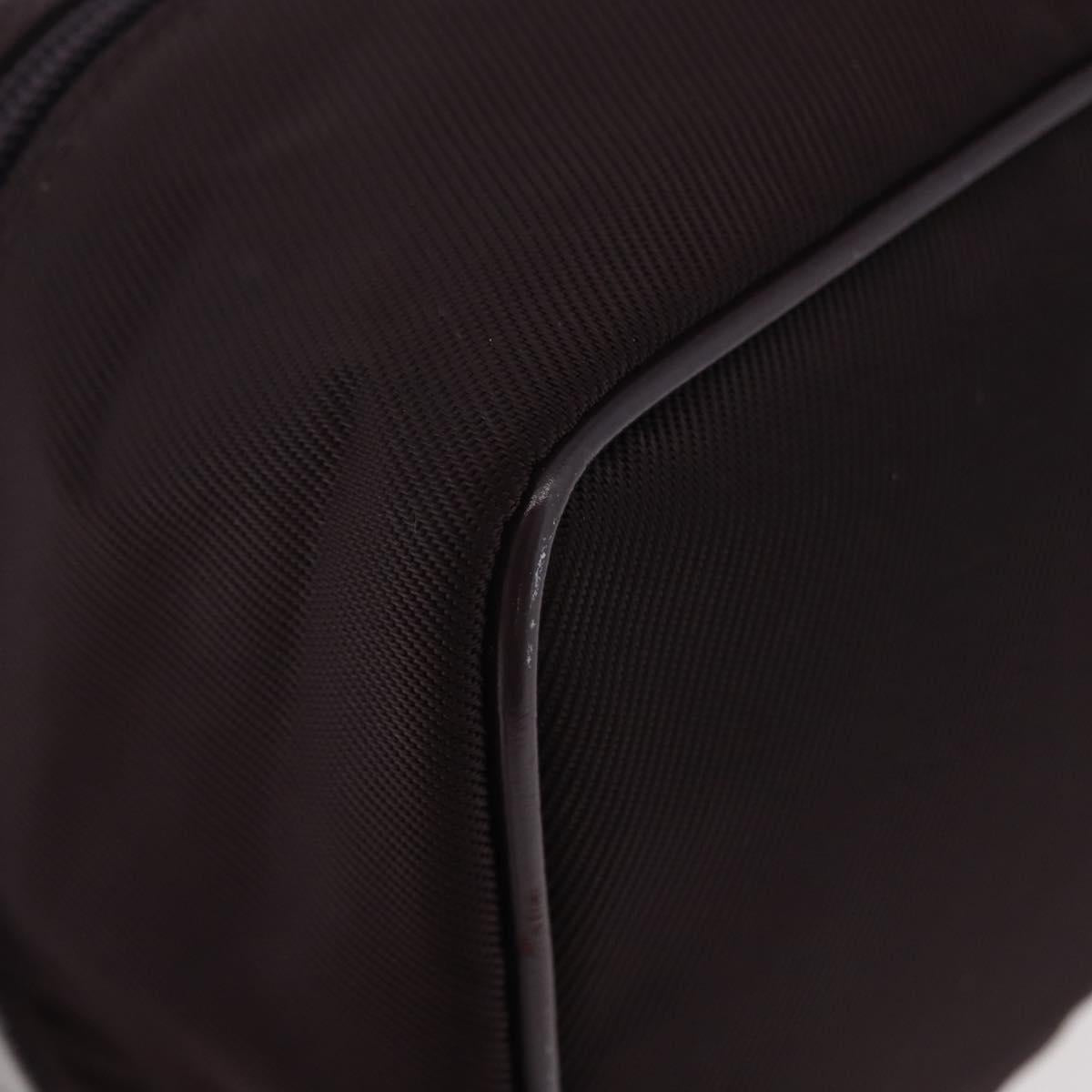 GUCCI Bamboo Vanity Hand Bag Nylon Black Silver 032 1705 0150 Auth hk3715