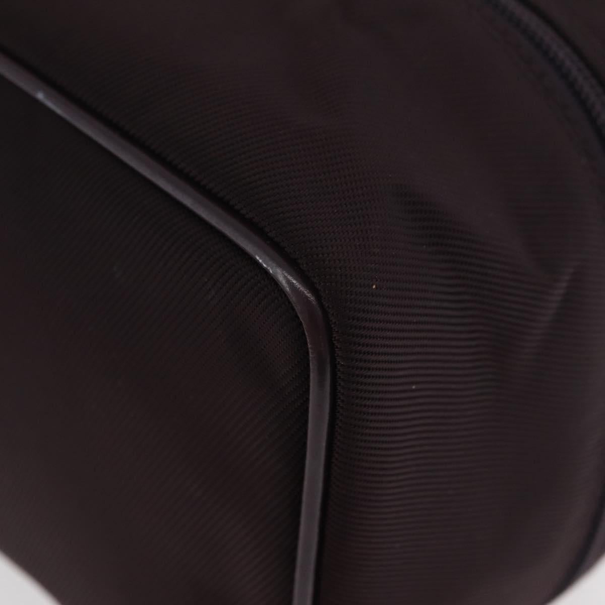 GUCCI Bamboo Vanity Hand Bag Nylon Black Silver 032 1705 0150 Auth hk3715