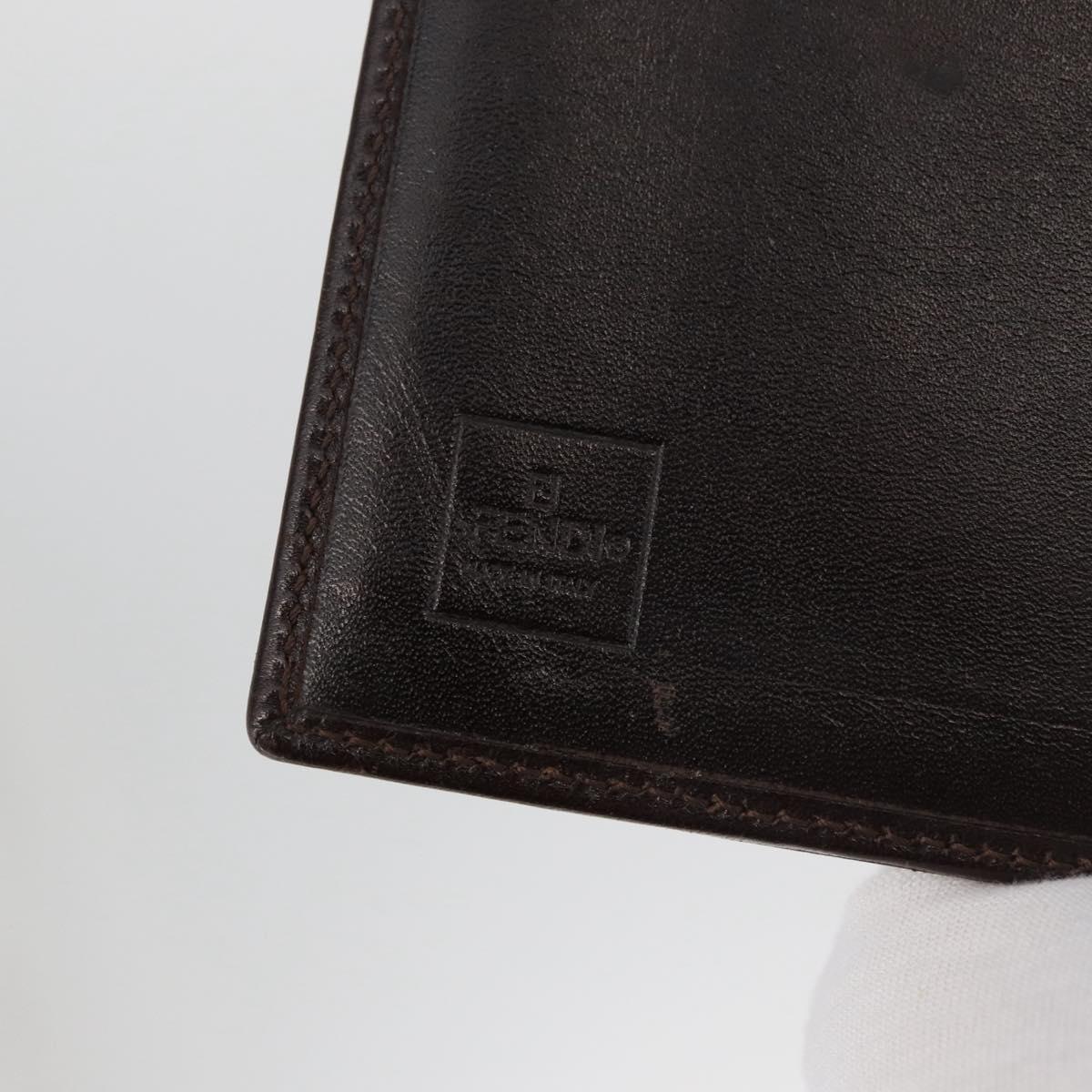 FENDI Zucca Canvas Day Planner Cover Brown Black Auth hk3722A