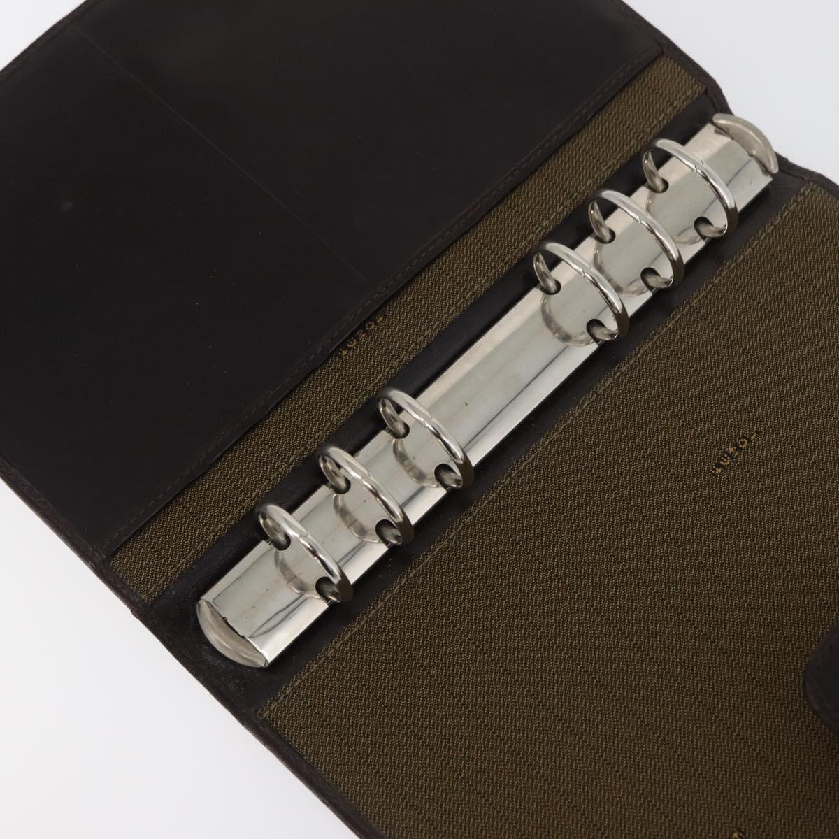 FENDI Zucca Canvas Day Planner Cover Brown Black Auth hk3722A