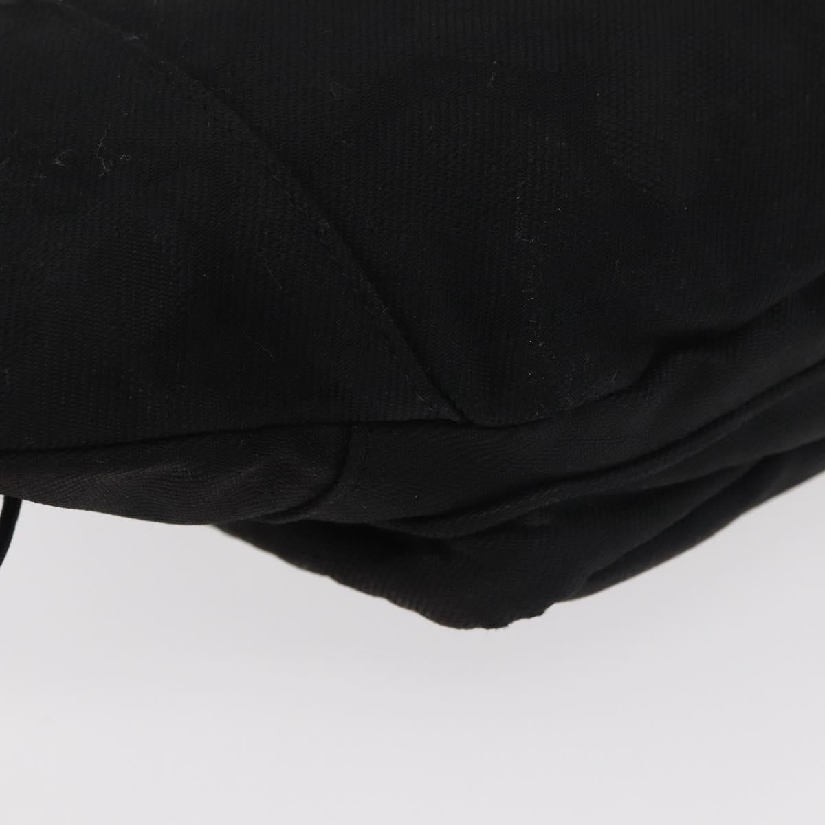 SAINT LAURENT Body Bag Canvas Black Silver 581375 Auth hk3728A