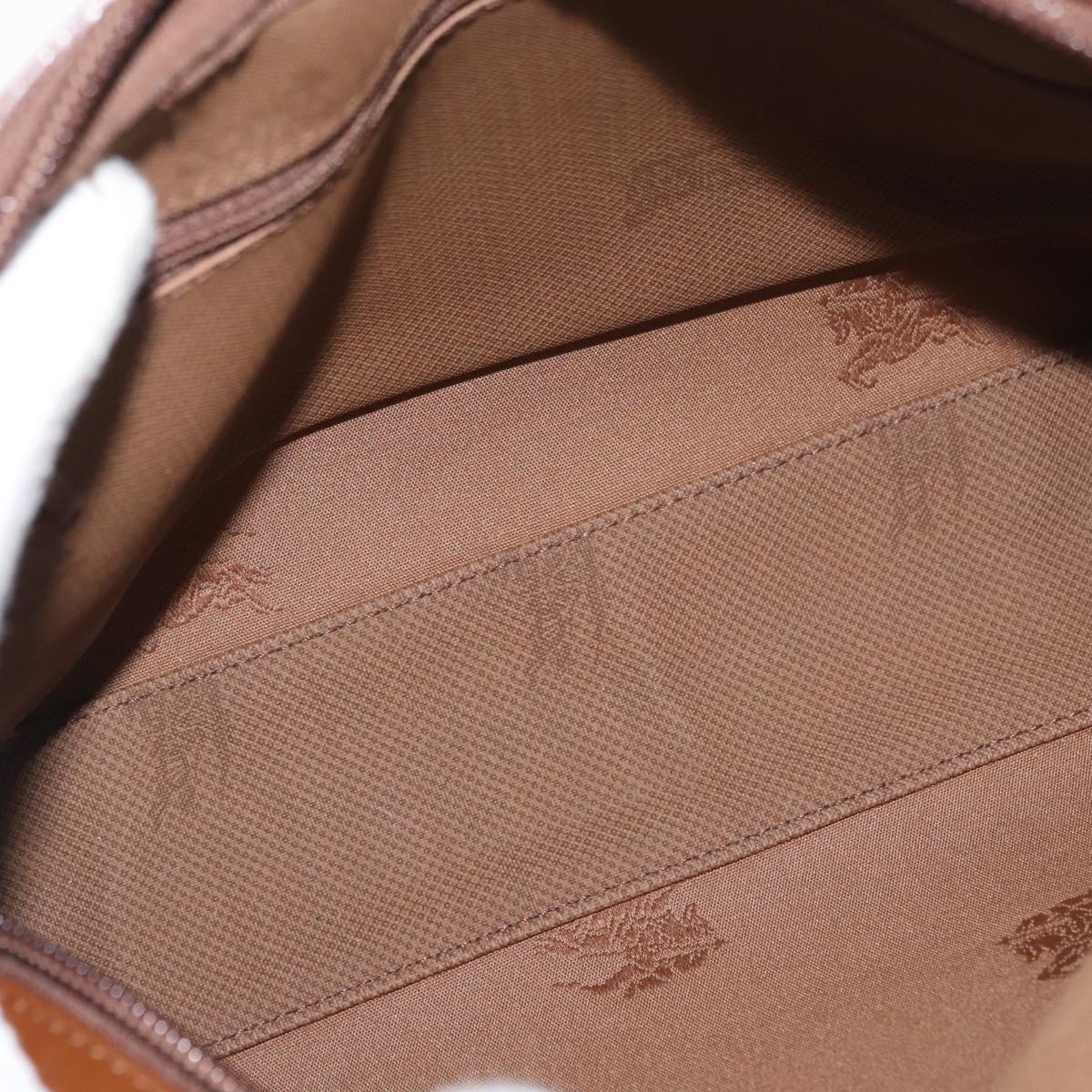 Burberrys Nova Check Shoulder Bag Canvas Beige Gold Auth hk3747A