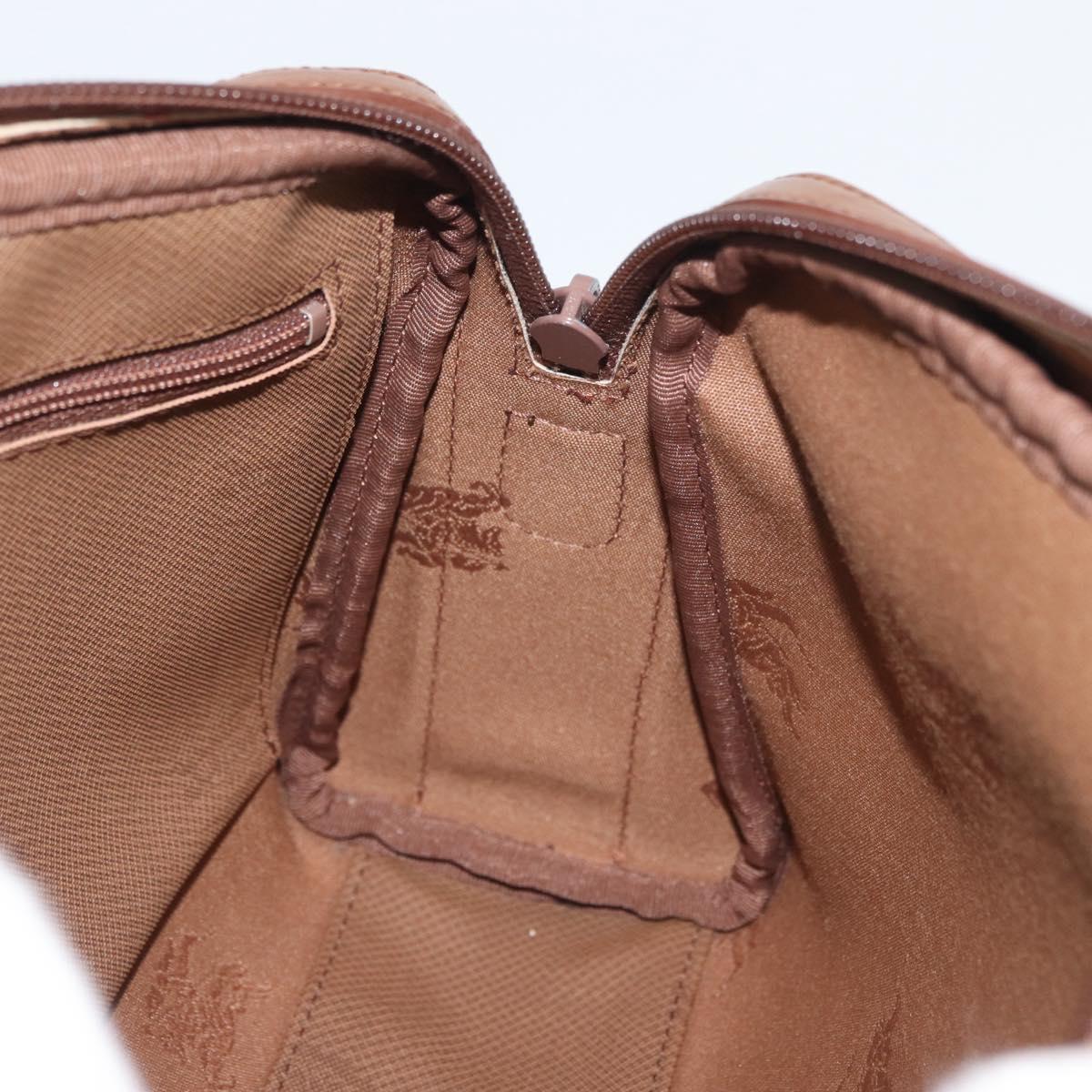 Burberrys Nova Check Shoulder Bag Canvas Beige Gold Auth hk3747A
