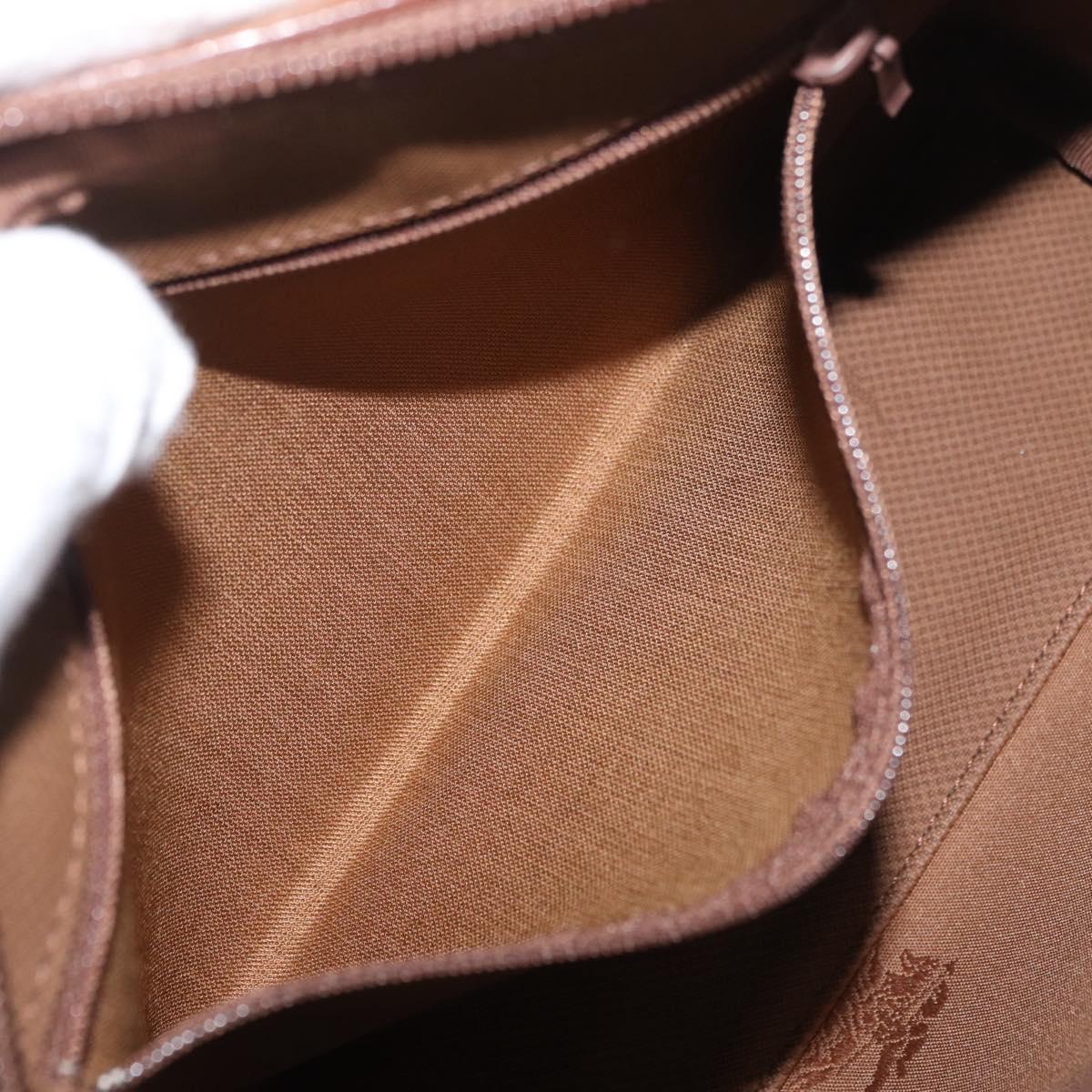 Burberrys Nova Check Shoulder Bag Canvas Beige Gold Auth hk3747A