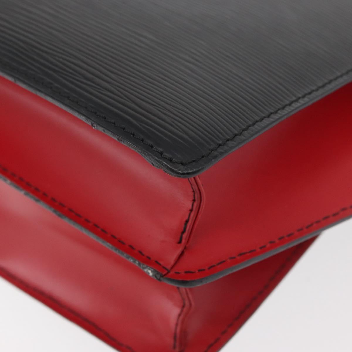 LOUIS VUITTON Epi Bicolor Varenne Hand Bag Black Red M52387 LV Auth hk3749