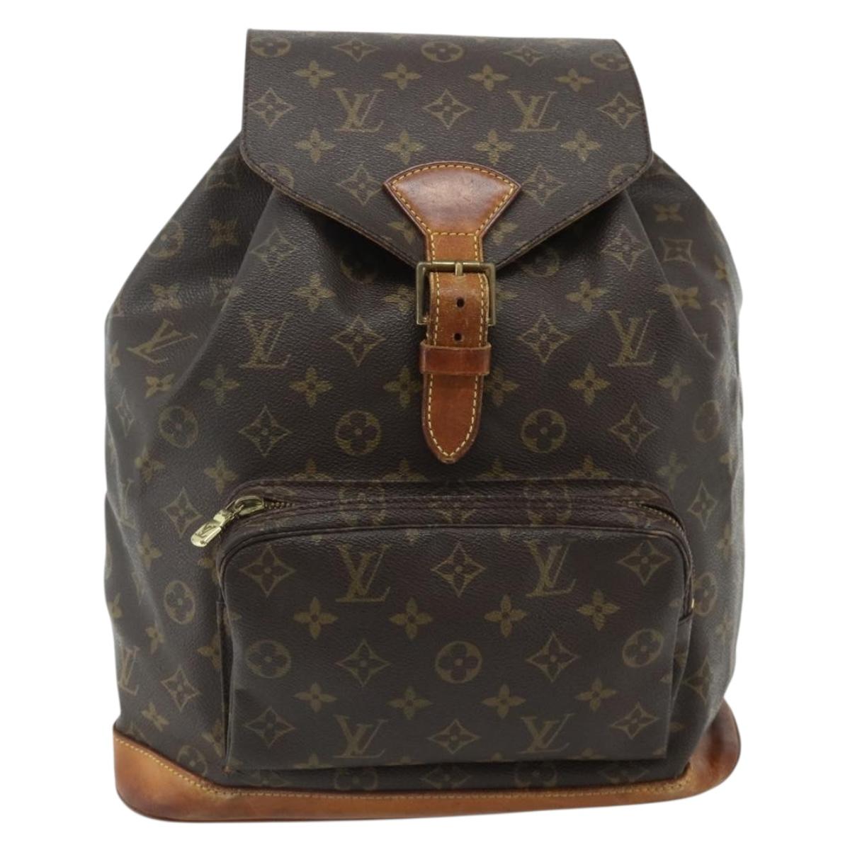 LOUIS VUITTON Monogram Montsouris GM Backpack M51135 LV Auth hk3755