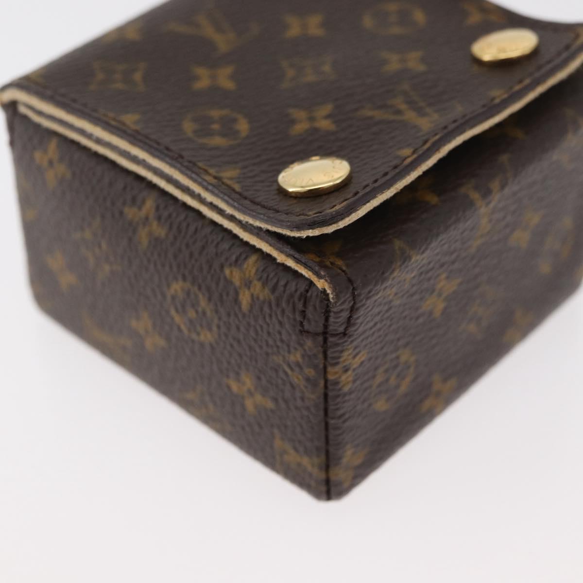 LOUIS VUITTON Monogram Jewelry case Jewelry Box LV Auth hk3762A