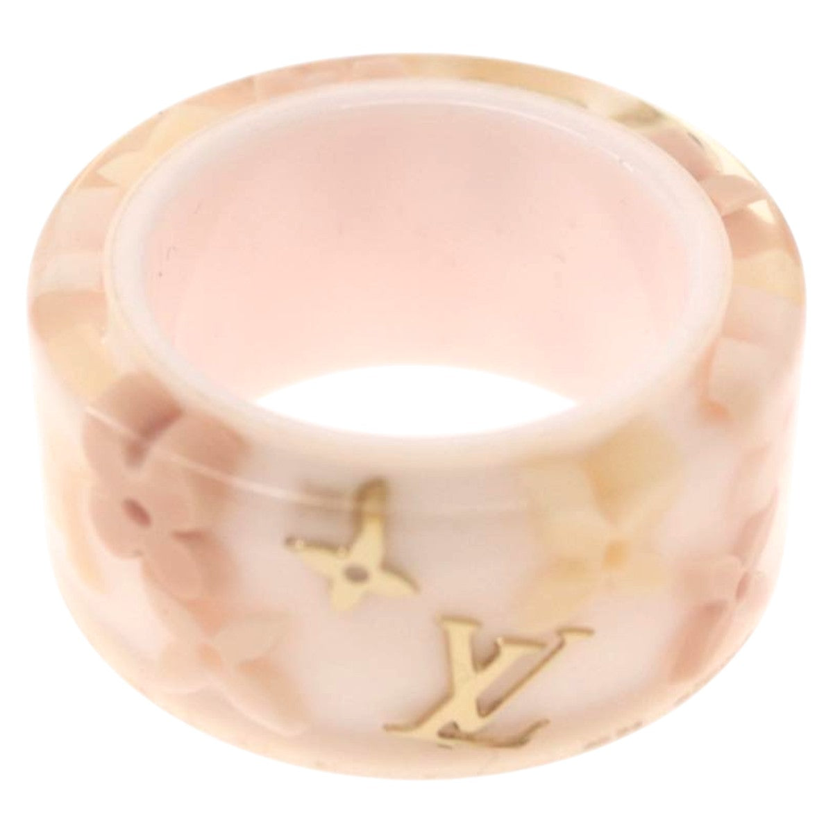 LOUIS VUITTON Berg Farandole Ring plastic M Pink M65816 LV Auth hk3763A