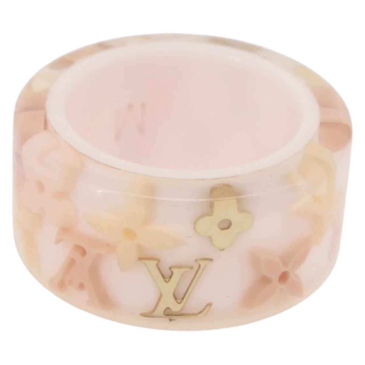 LOUIS VUITTON Berg Farandole Ring plastic M Pink M65816 LV Auth hk3763A