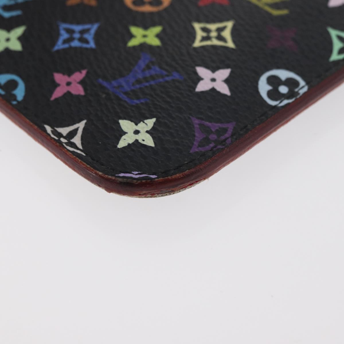 LOUIS VUITTON Multicolor Pochette ClesNM Coin Purse Black M60279 LV Auth hk3764