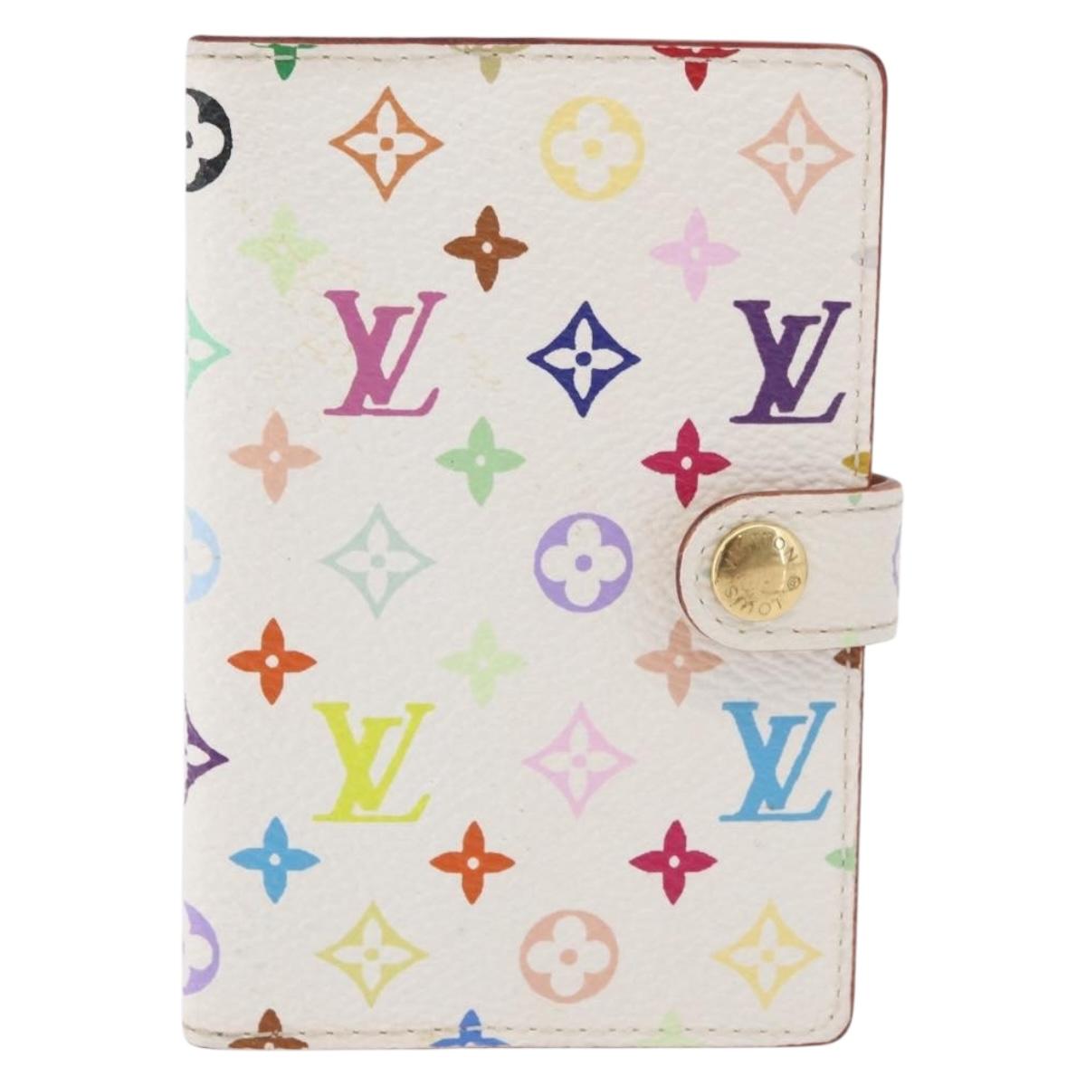 LOUIS VUITTON Monogram Multicolor Agenda Mini Cover White M92653 LV Auth hk3765A
