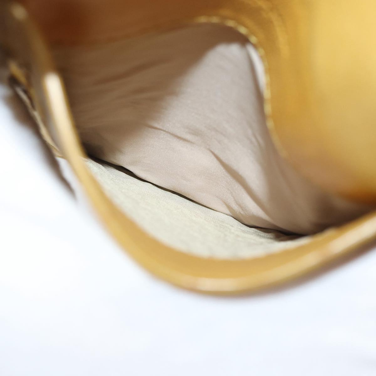 BOTTEGA VENETA INTRECCIATO Shoulder Bag Leather Yellow Gold Auth hk3773A