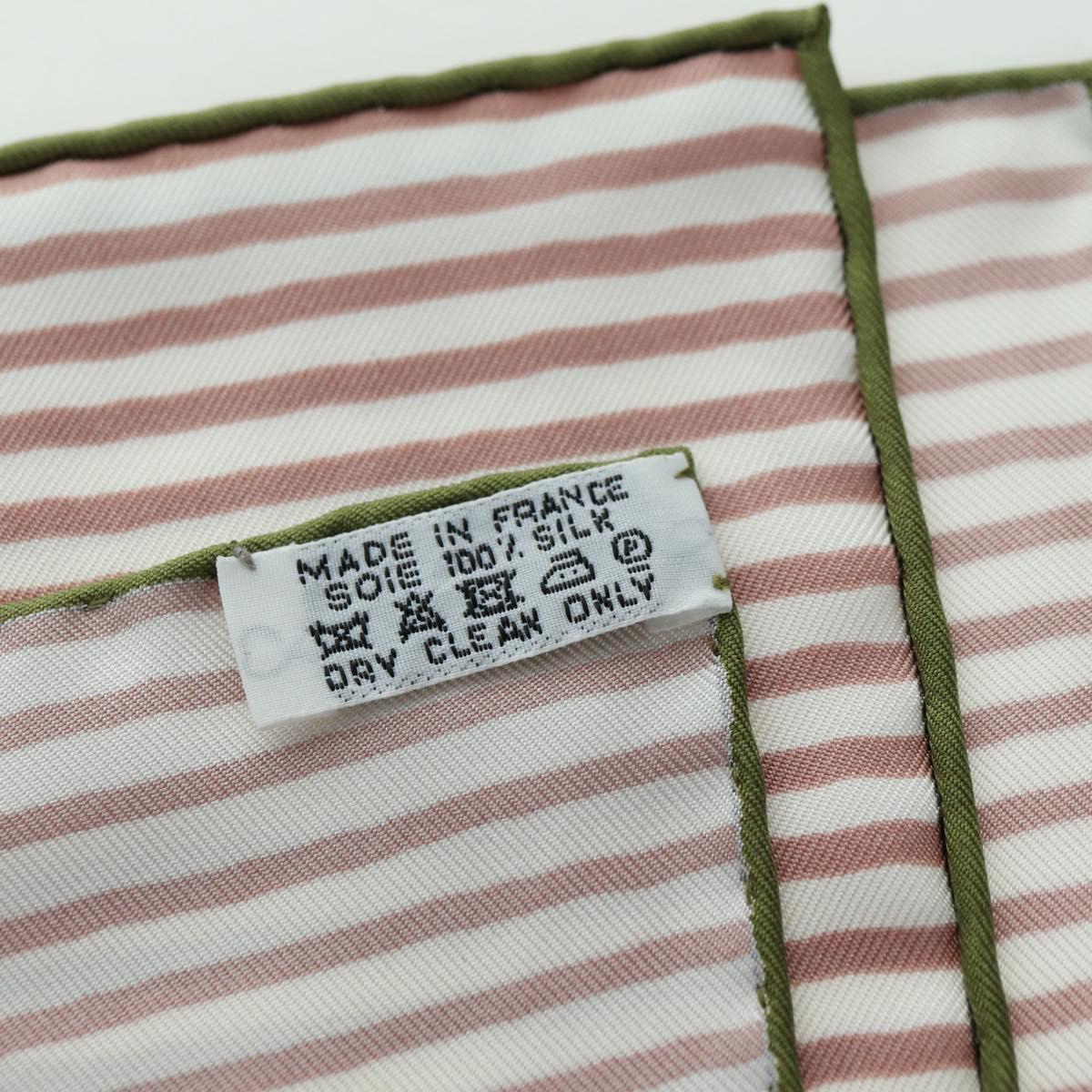 HERMES Carre 140 Scarf ""SOITE ET POURSUITE"" Silk Pink Auth hk3779V