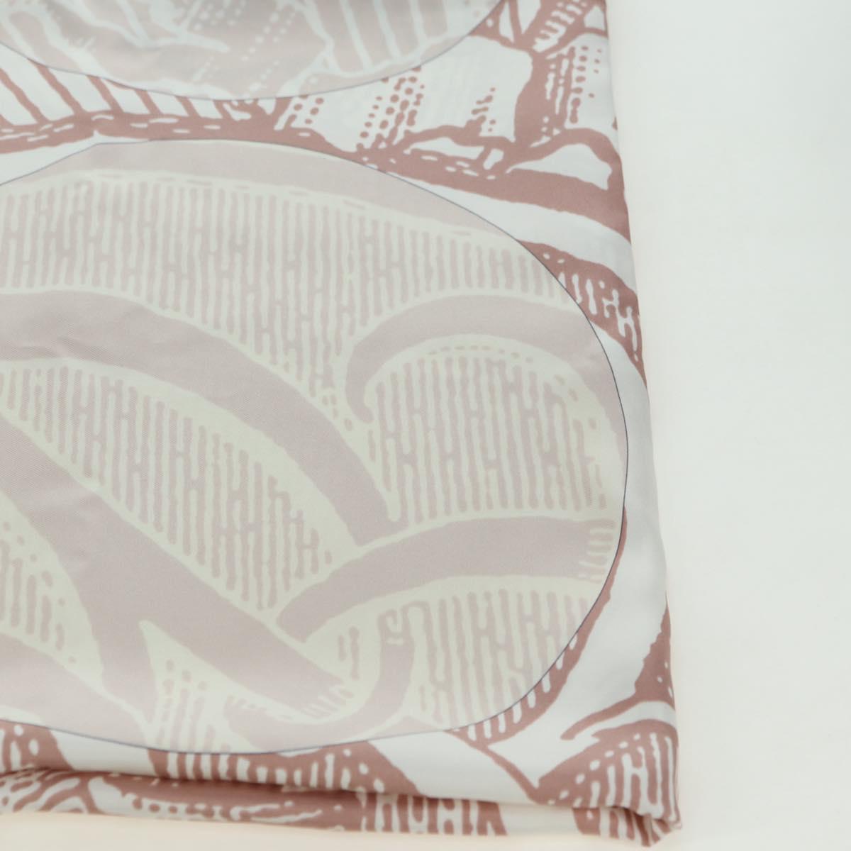 HERMES Carre 140 Scarf ""SOITE ET POURSUITE"" Silk Pink Auth hk3779V
