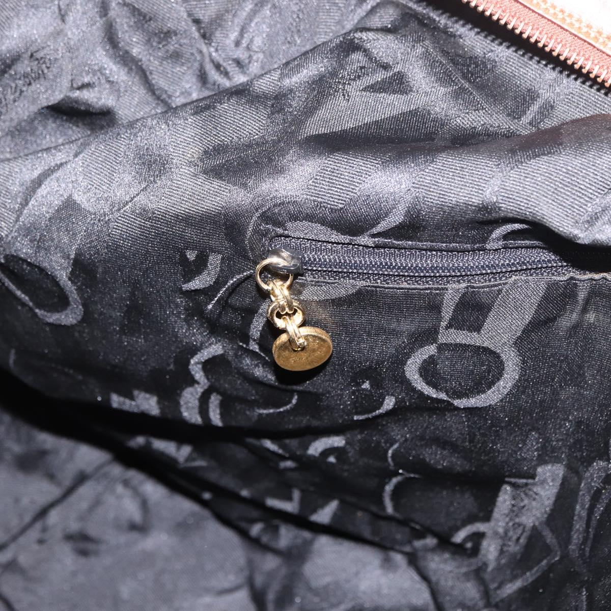 Salvatore Ferragamo Animal Pattern Hand Bag Canvas Multicolor Gold Auth hk3798