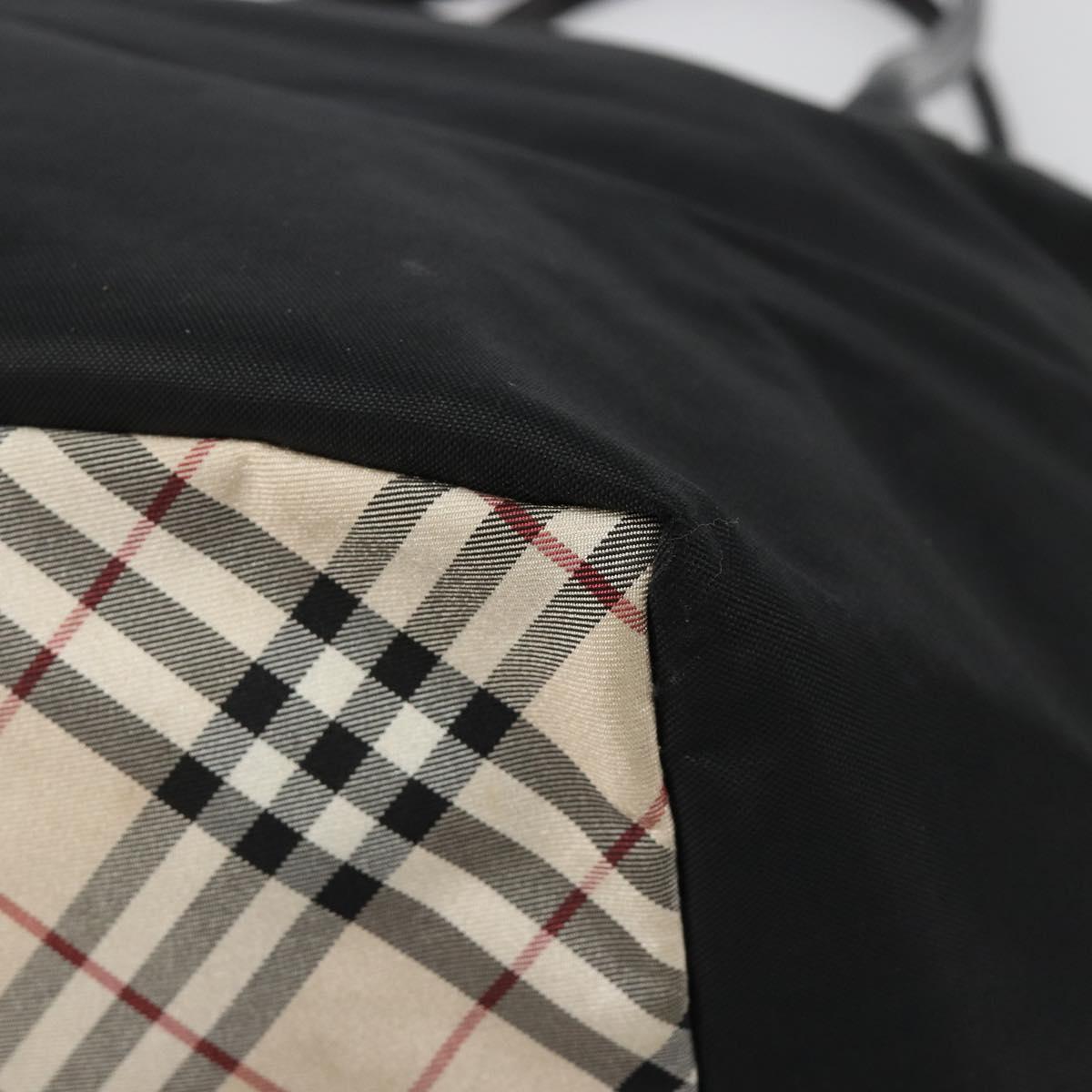 BURBERRY Blue Label Tote Bag Nylon Black Auth hk3812
