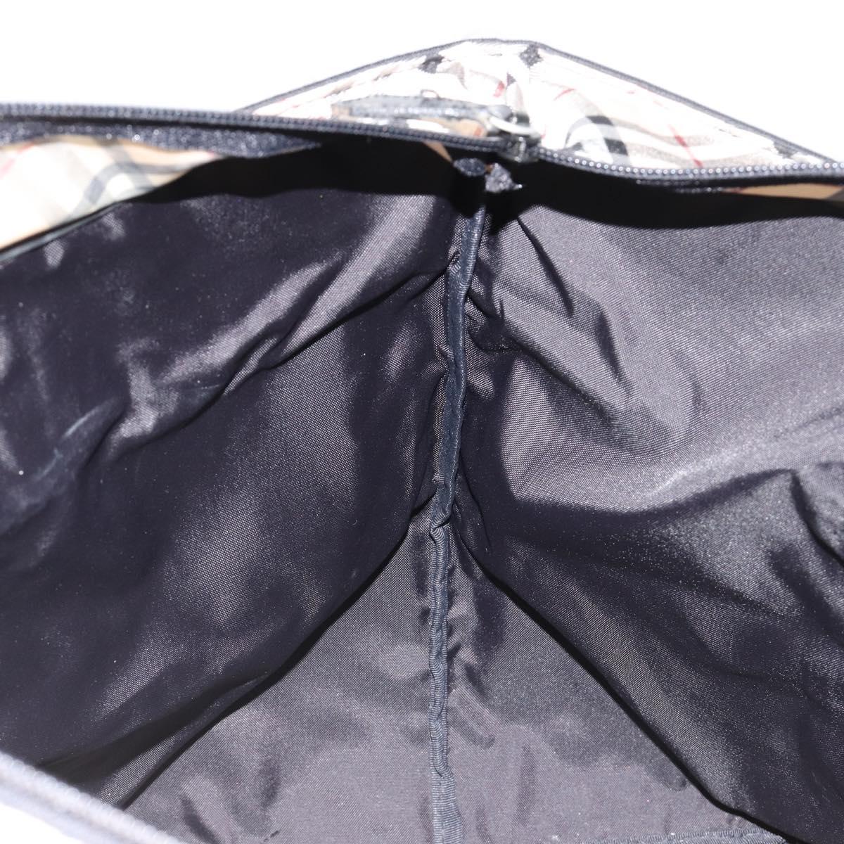BURBERRY Blue Label Tote Bag Nylon Black Auth hk3812
