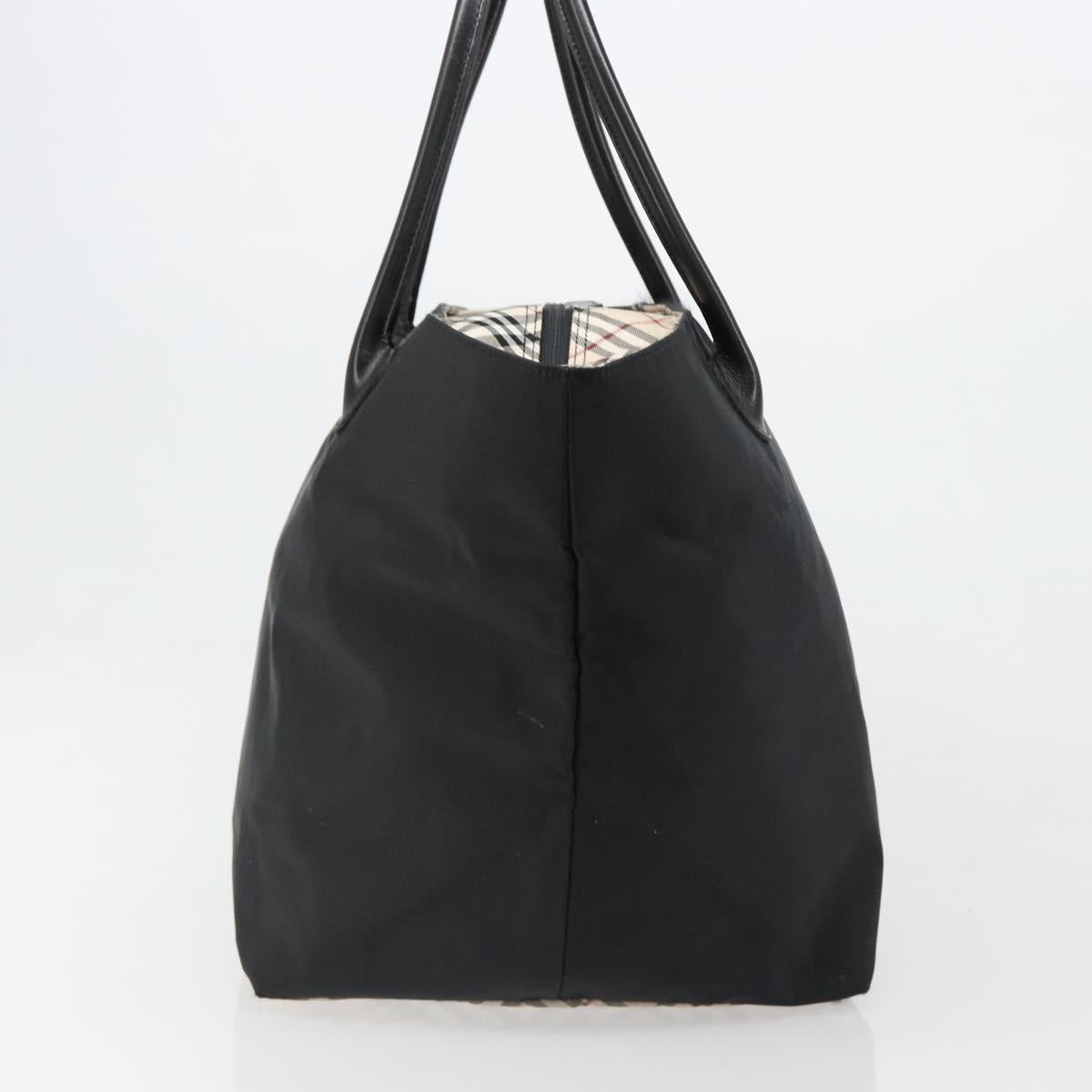 BURBERRY Blue Label Tote Bag Nylon Black Auth hk3812