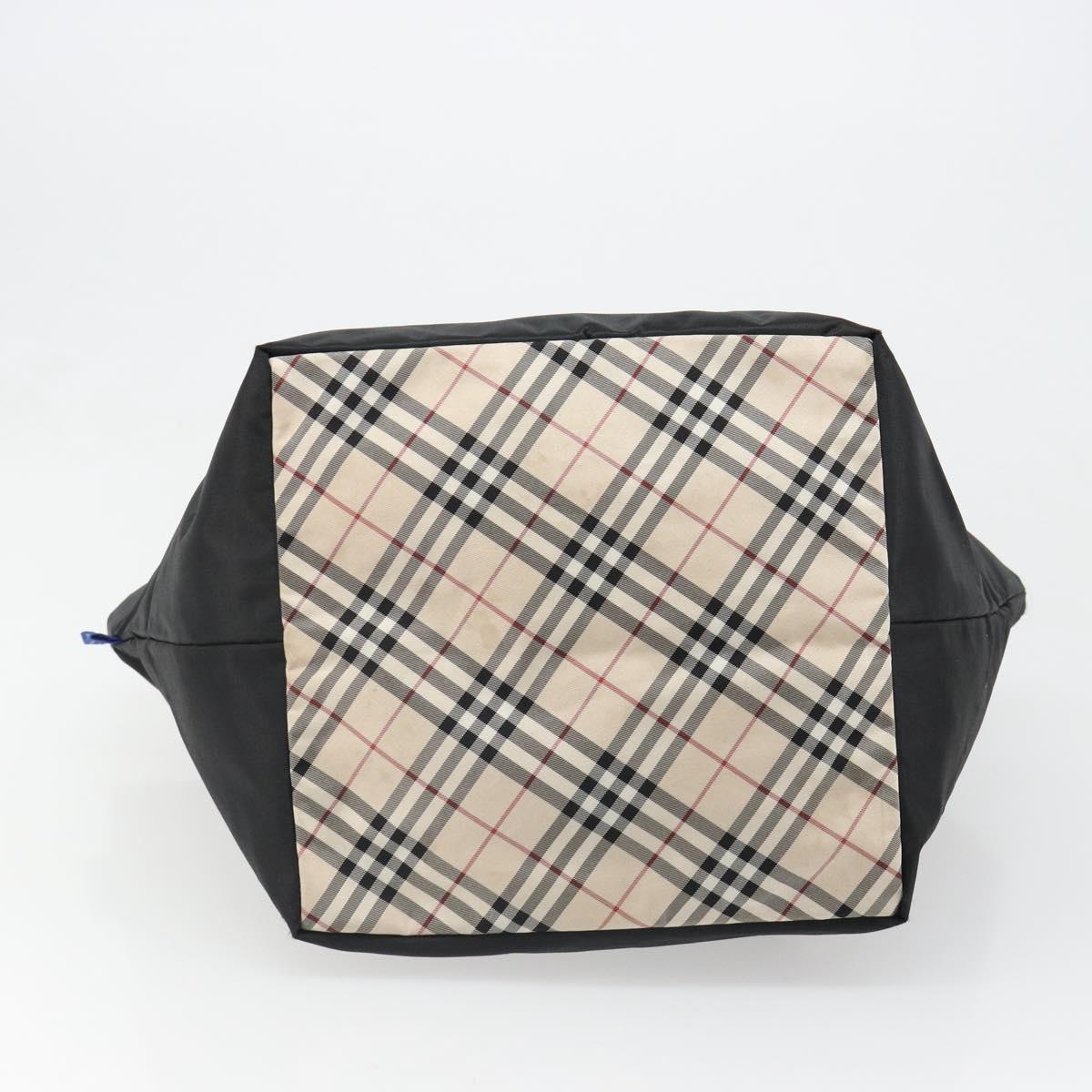 BURBERRY Blue Label Tote Bag Nylon Black Auth hk3812