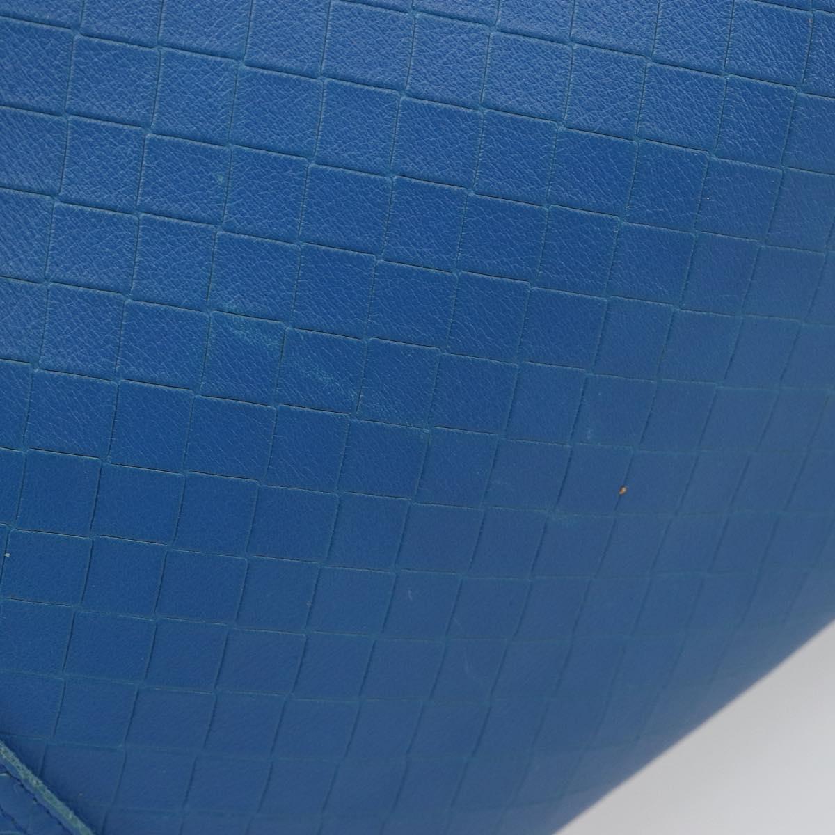 BOTTEGA VENETA Intretti Tote Bag Leather Blue Auth hk3815