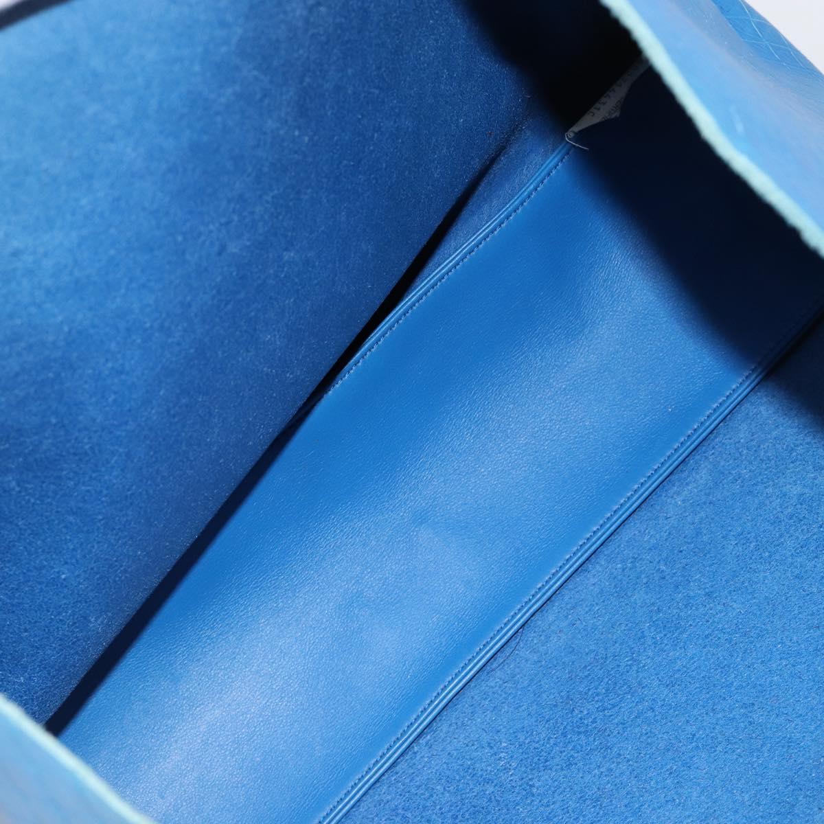 BOTTEGA VENETA Intretti Tote Bag Leather Blue Auth hk3815