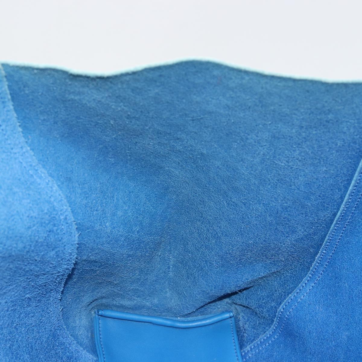 BOTTEGA VENETA Intretti Tote Bag Leather Blue Auth hk3815