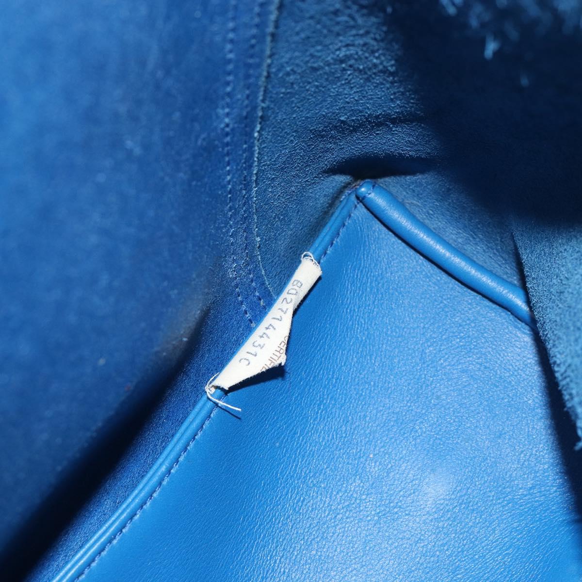BOTTEGA VENETA Intretti Tote Bag Leather Blue Auth hk3815