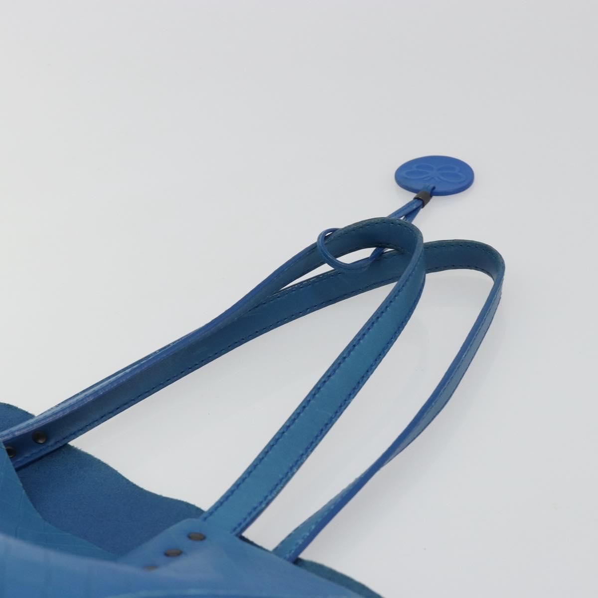 BOTTEGA VENETA Intretti Tote Bag Leather Blue Auth hk3815