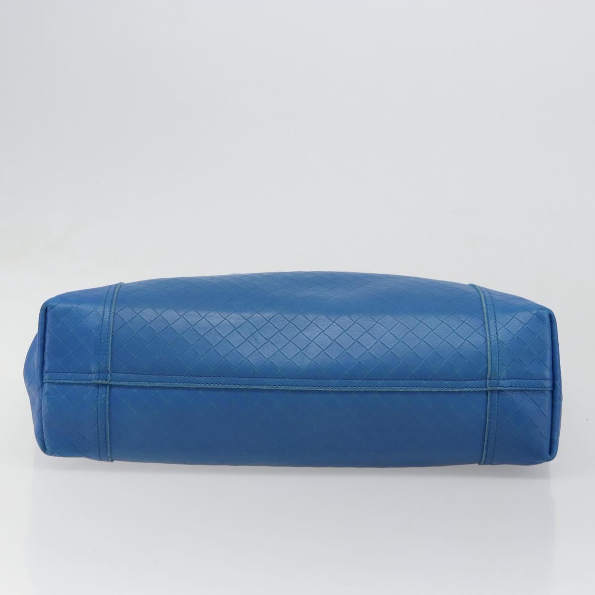 BOTTEGA VENETA Intretti Tote Bag Leather Blue Auth hk3815