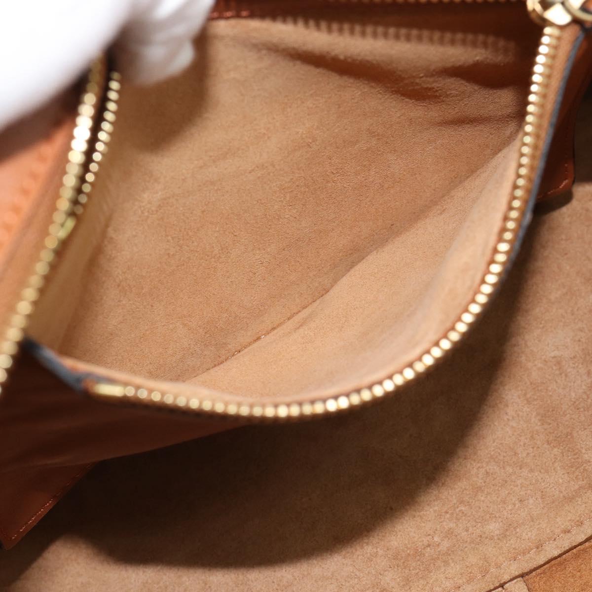 Chloe Tote Bag Leather Black Gold Auth hk3817A