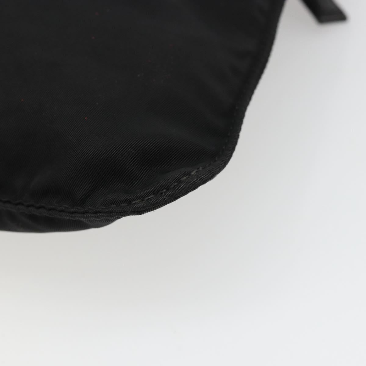 PRADA Shoulder Bag Nylon Black Silver Auth hk3831