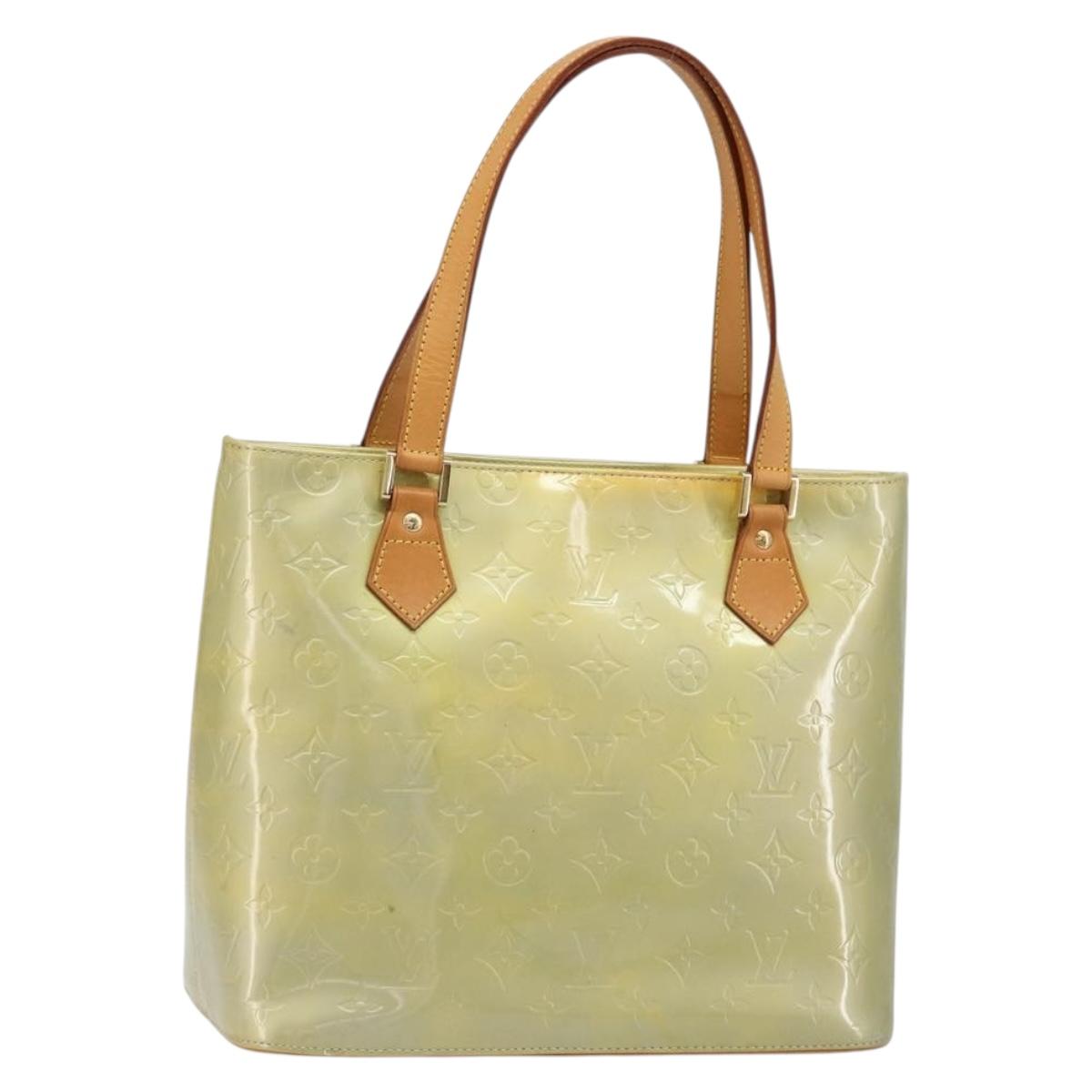 LOUIS VUITTON Monogram Vernis Houston Hand Bag Gris M91053 LV Auth hk3833