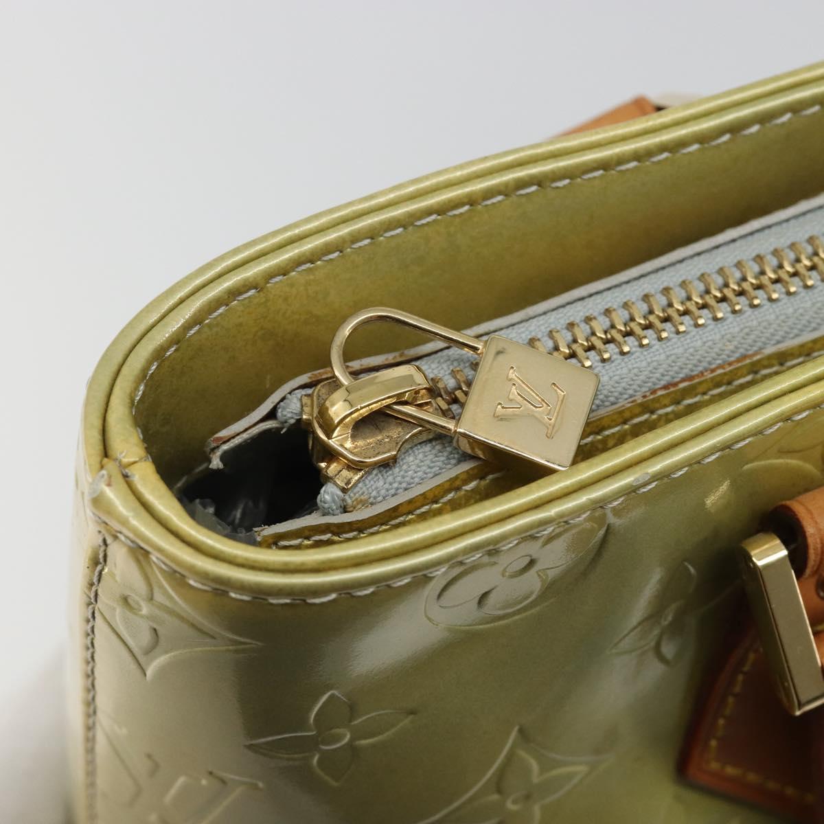 LOUIS VUITTON Monogram Vernis Houston Hand Bag Gris M91053 LV Auth hk3833