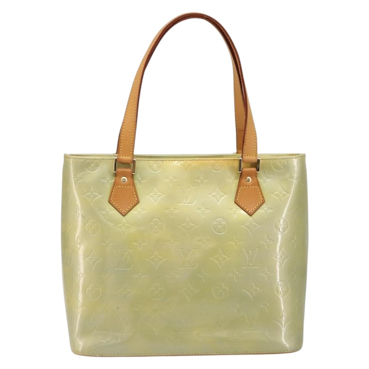 LOUIS VUITTON Monogram Vernis Houston Hand Bag Gris M91053 LV Auth hk3833