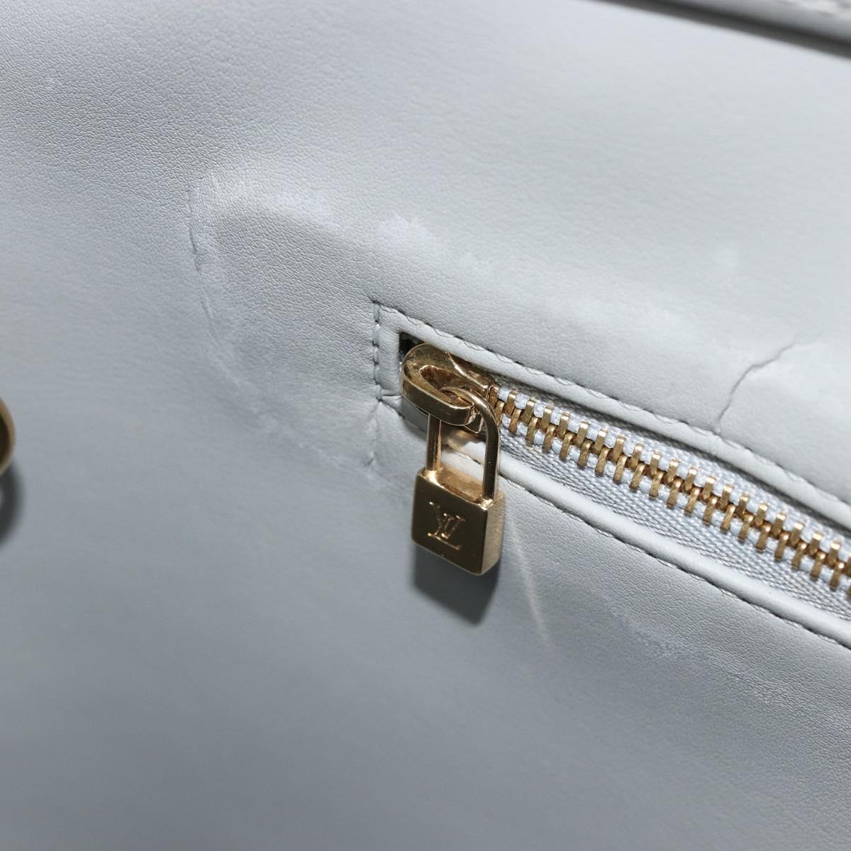 LOUIS VUITTON Monogram Vernis Houston Hand Bag Gris M91053 LV Auth hk3833