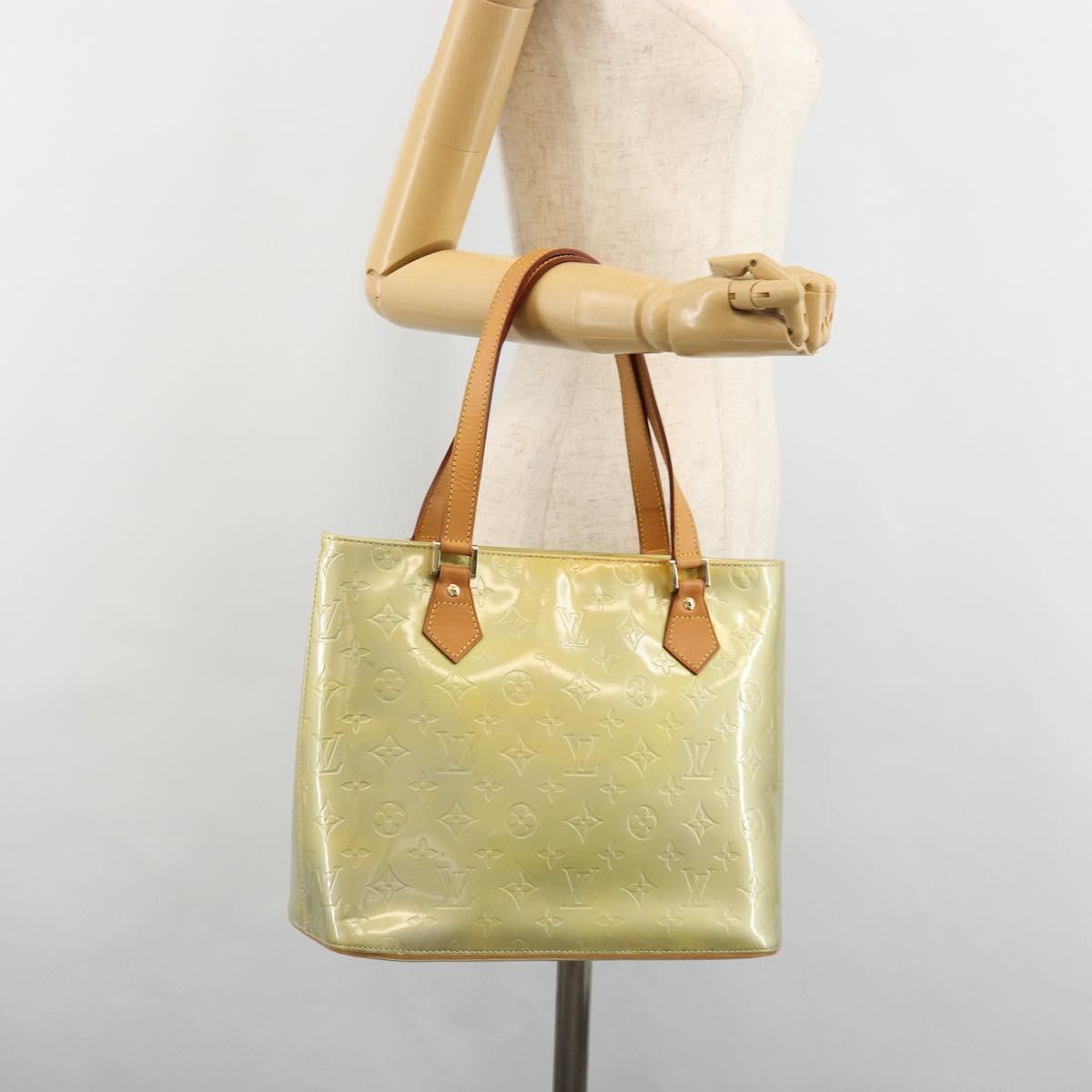 LOUIS VUITTON Monogram Vernis Houston Hand Bag Gris M91053 LV Auth hk3833