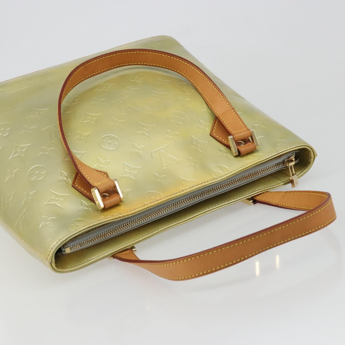 LOUIS VUITTON Monogram Vernis Houston Hand Bag Gris M91053 LV Auth hk3833