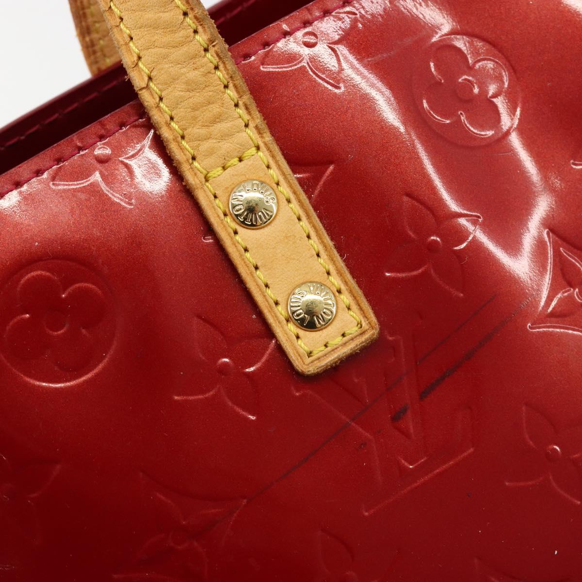 LOUIS VUITTON Monogram Vernis Reade PM Hand Bag Red Rouge M91088 LV Auth hk3834