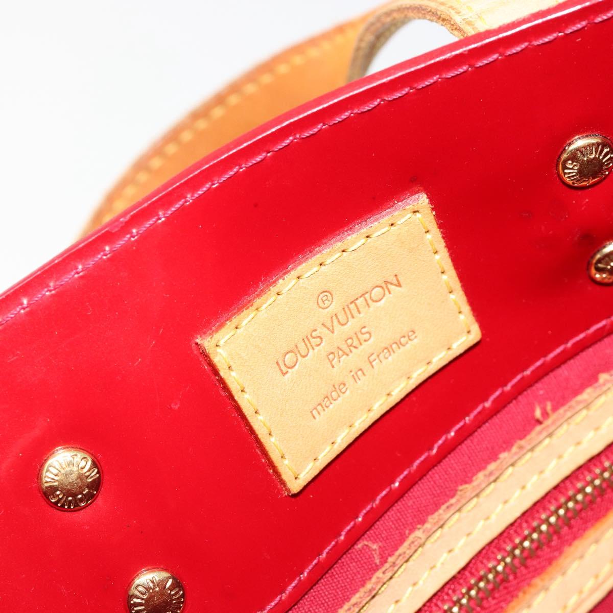LOUIS VUITTON Monogram Vernis Reade PM Hand Bag Red Rouge M91088 LV Auth hk3834