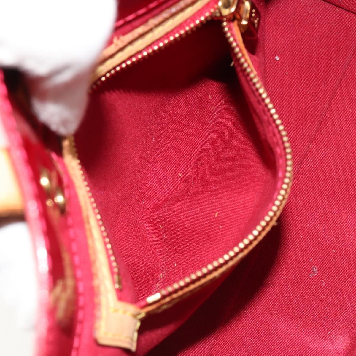 LOUIS VUITTON Monogram Vernis Reade PM Hand Bag Red Rouge M91088 LV Auth hk3834