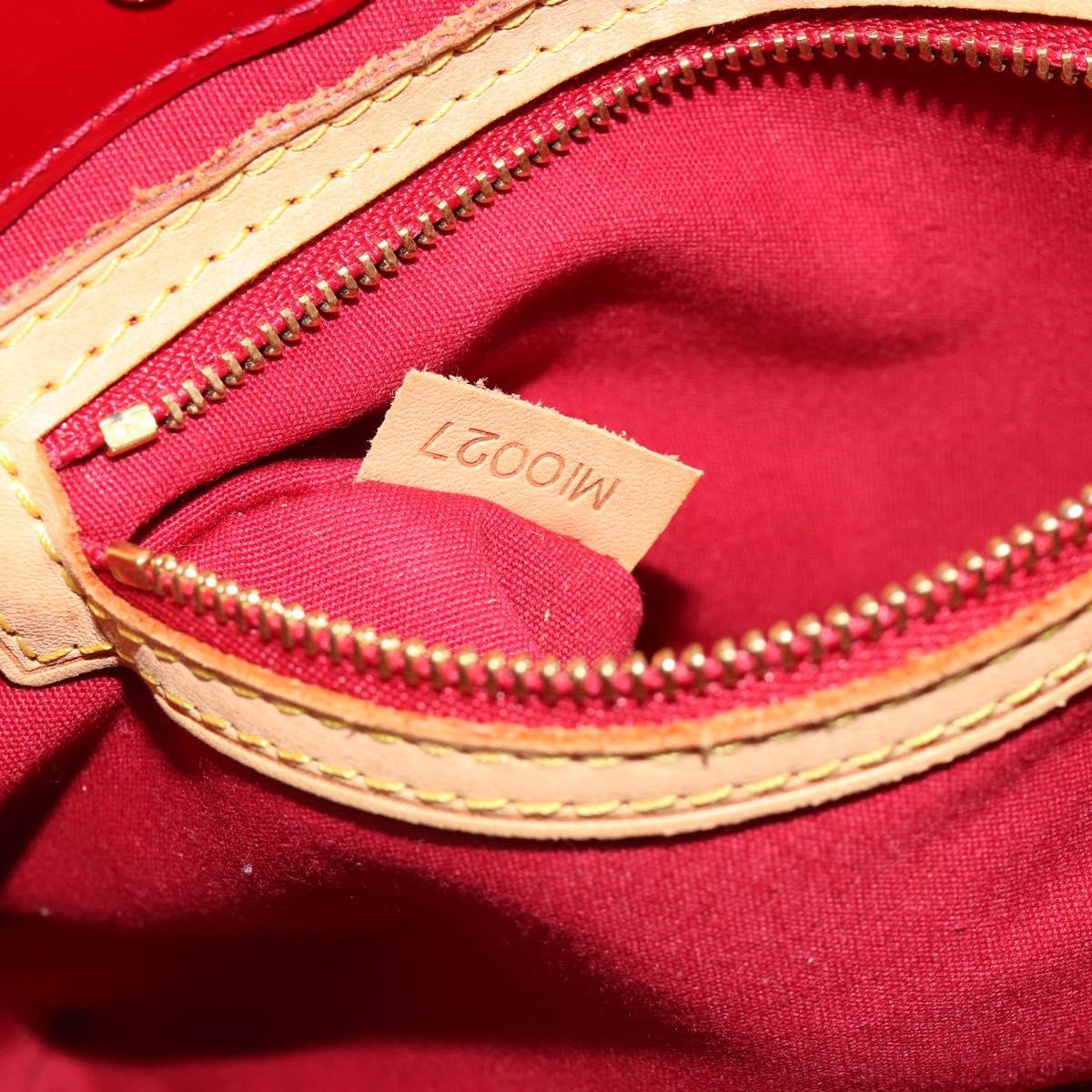 LOUIS VUITTON Monogram Vernis Reade PM Hand Bag Red Rouge M91088 LV Auth hk3834