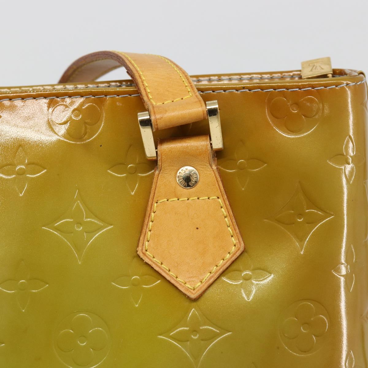 LOUIS VUITTON Monogram Vernis Houston Hand Bag Baby Blue M91005 LV Auth hk3835
