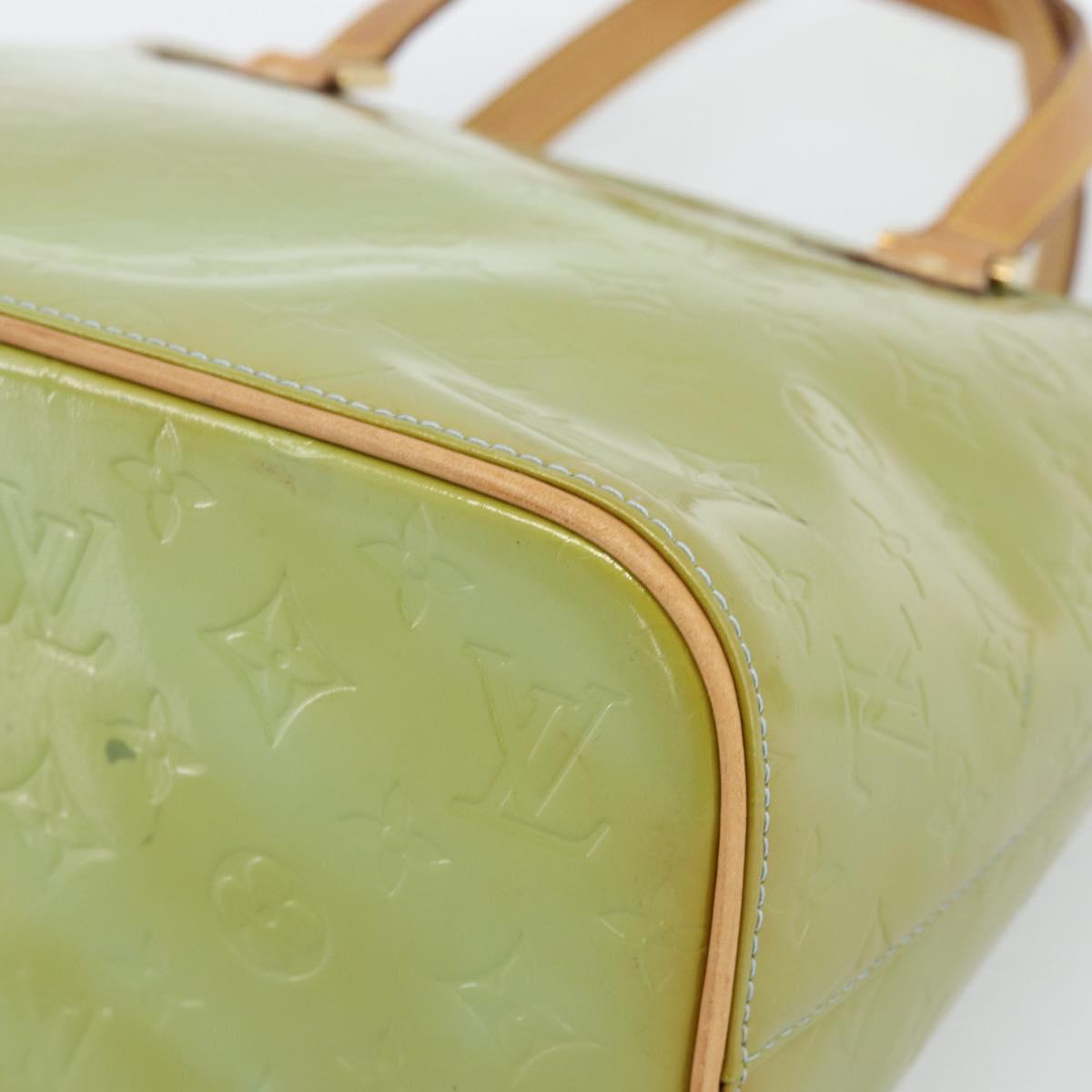 LOUIS VUITTON Monogram Vernis Houston Hand Bag Baby Blue M91005 LV Auth hk3837