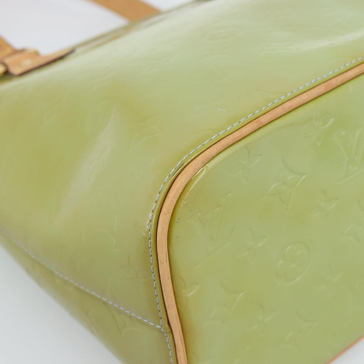 LOUIS VUITTON Monogram Vernis Houston Hand Bag Baby Blue M91005 LV Auth hk3837