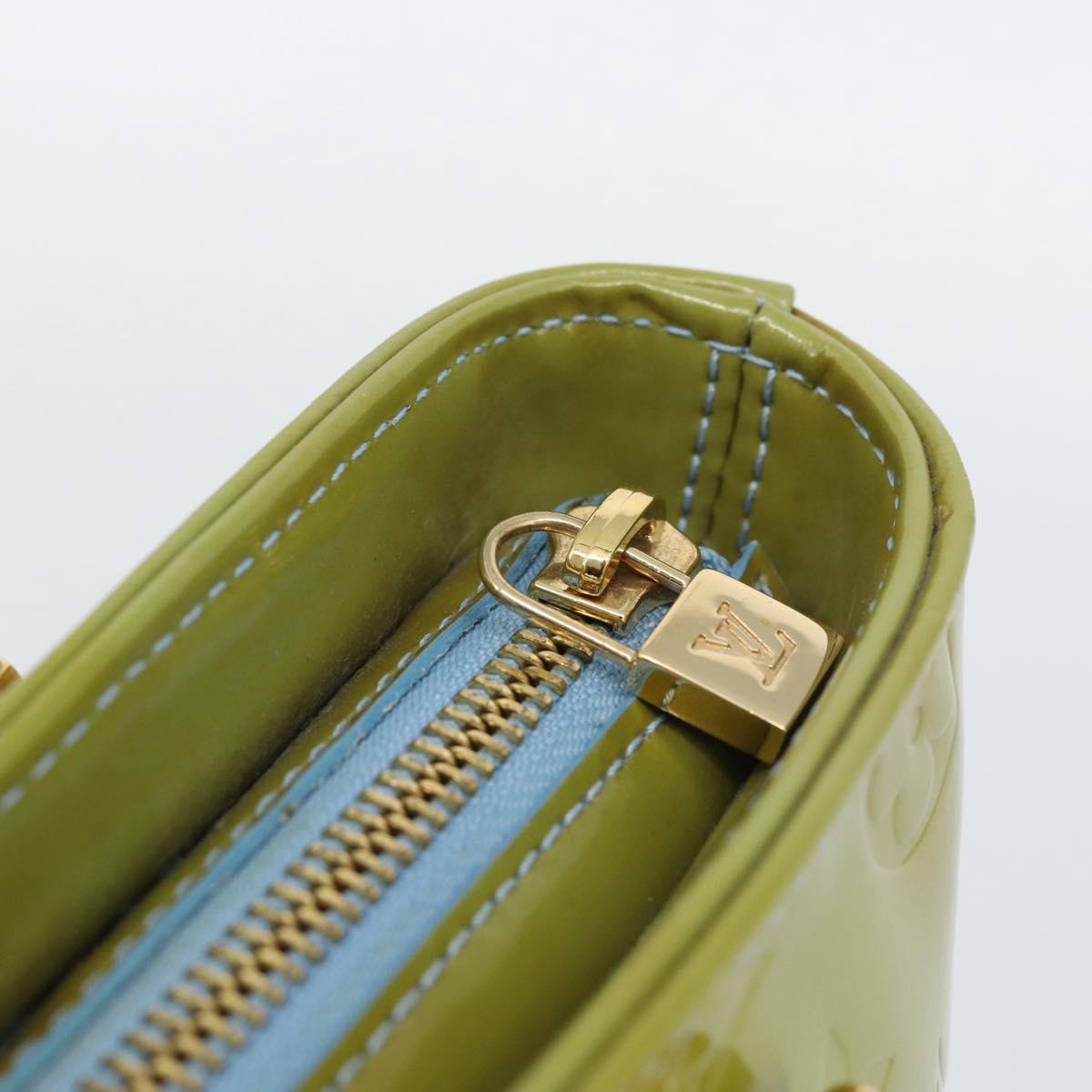 LOUIS VUITTON Monogram Vernis Houston Hand Bag Baby Blue M91005 LV Auth hk3837