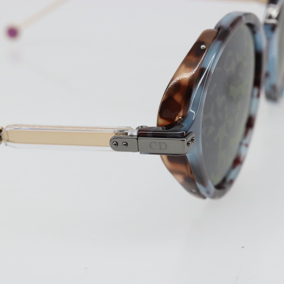 Christian Dior Sunglasses Plastic Gray Gold Silver Auth hk3838