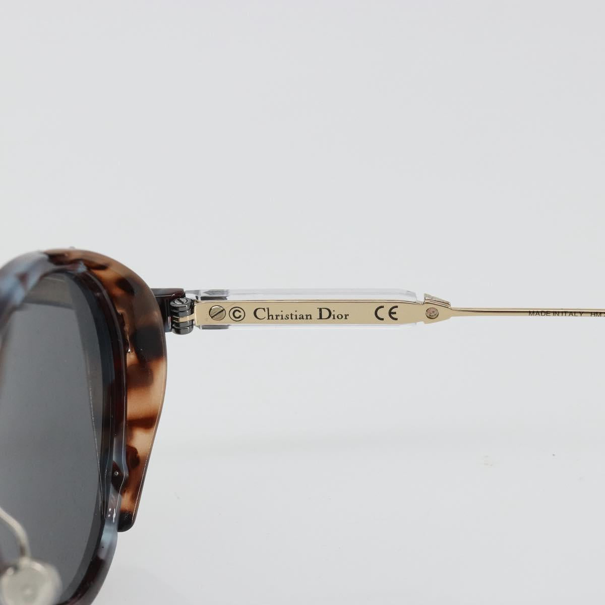 Christian Dior Sunglasses Plastic Gray Gold Silver Auth hk3838